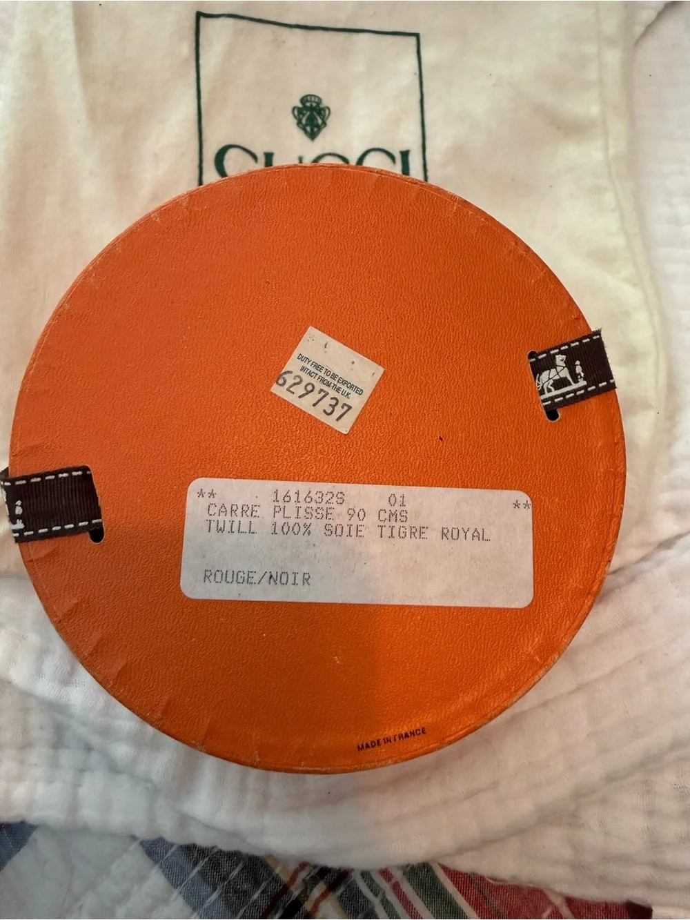 Hermes vintage 100% silk Tigre Royal scarf with box and ribbon